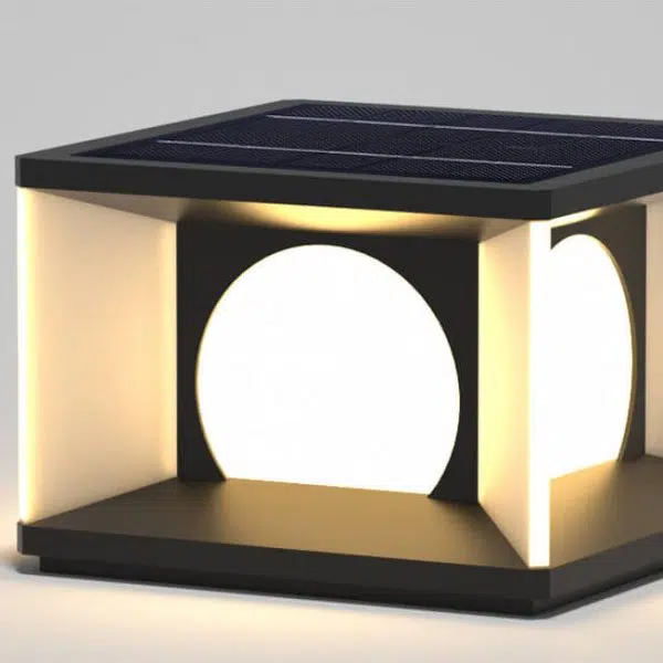 Simple Patio Solar Post Head Light Square LED Outdoor Landscape Light - Image 15