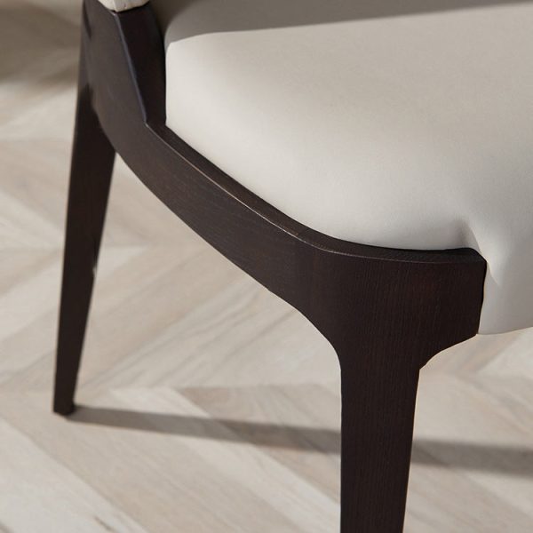 Contemporary Luxury Square Microfiber Leather Upholstered Dining Chair Backrest For Dining Room - Image 5