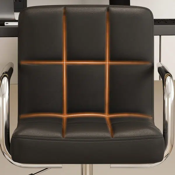 Modern Simplicity Leather Steel SGS Sponge Square Lattice Desk Chair Backrest Swivel Adjustable For Home Office - Image 6