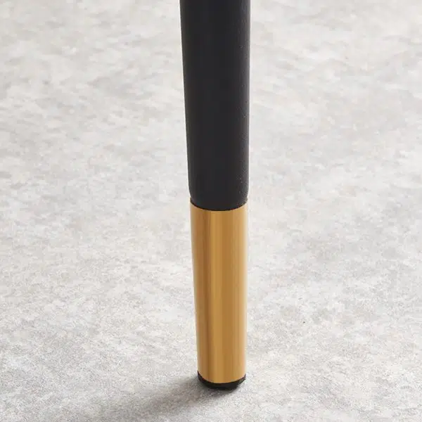 Contemporary Nordic Square Lattice Upholstered Leather Carbon Steel Dining Chair Backrest For Dining Room - Image 6