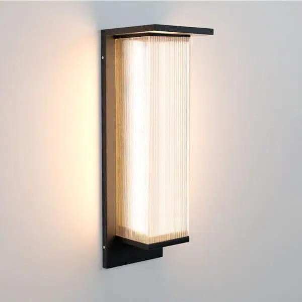 Modern Minimalist Solar Waterproof Rectangular Stainless Steel Acrylic LED Outdoor Wall Sconce Lamp For Outdoor Patio - Image 14