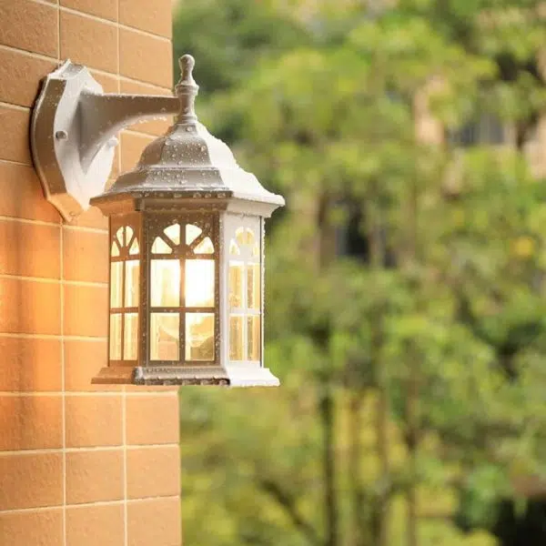European Waterproof Retro Pavilion Design 1-Light Outdoor Wall Sconce Lamp - Image 14