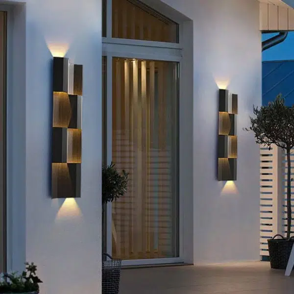 Contemporary Retro Waterproof Aluminum Rectangular LED Wall Sconce Lamp For Outdoor Patio - Image 13