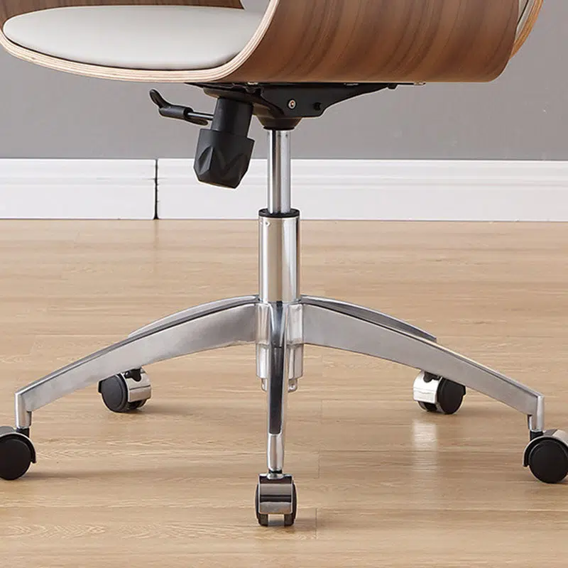 13-1-bed6f8d8-f166-472a-b415-7eff8577b9f2.jpg Contemporary Luxury Microfiber Leather Wood Grain Height Adjustable Swivel Desk Chair Backrest Armrest For Home Office - Image 7