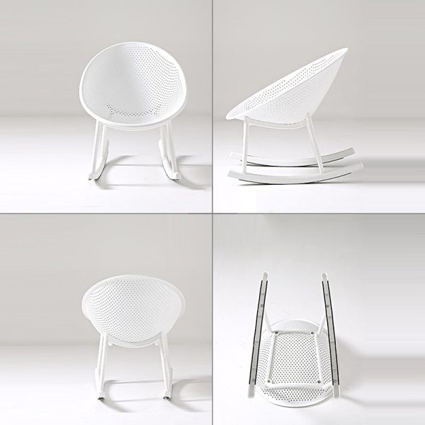 Contemporary Creative Oval PP Plastic Chair Backrest Armrest For Living Room - Image 3