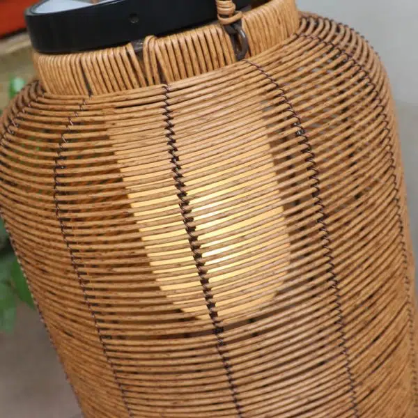 Outdoor Solar Rattan Weaving Round Jar LED Waterproof Garden Landscape Light - Image 10