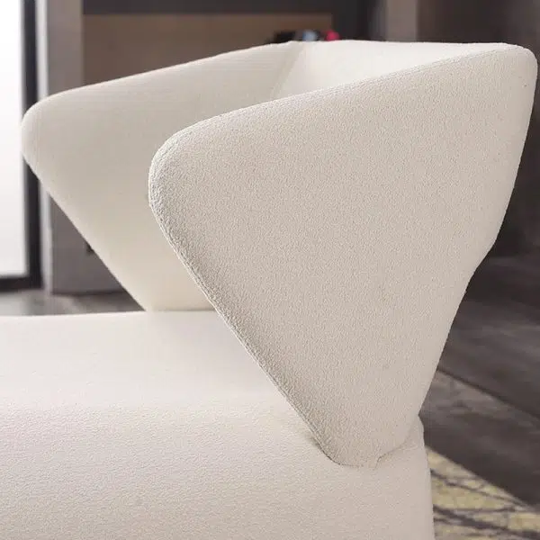 Contemporary Creative Triangle Rectangle Velvet Wood Dining Chair Backrest Armless For Dining Room - Image 6