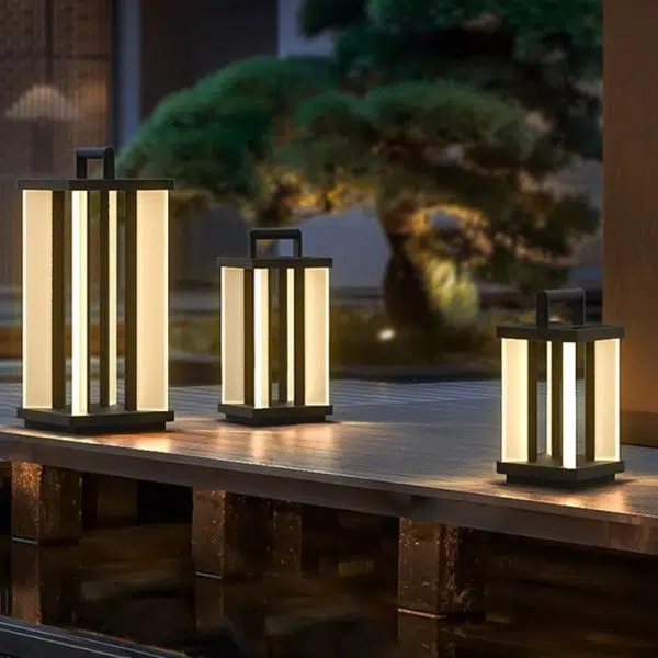 Modern Simplicity Waterproof PC Stainless Steel Acrylic Rectangular LED Landscape Lighting Outdoor Light For Garden - Image 3