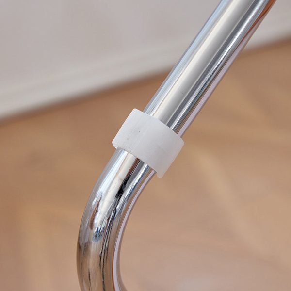 Contemporary Scandinavian Curved Back Solid Rattan Iron Dining Chair Backrest For Dining Room - Image 8