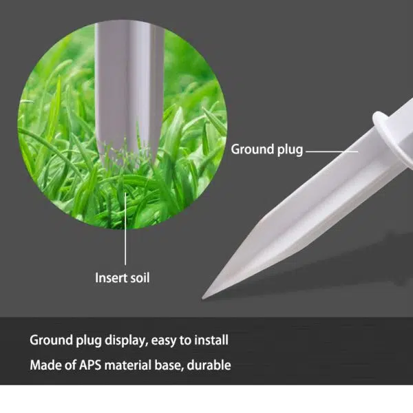 Modern Minimalist Solar Waterproof Cylinder PE LED Outdoor Ground Plug Light For Garden - Image 8