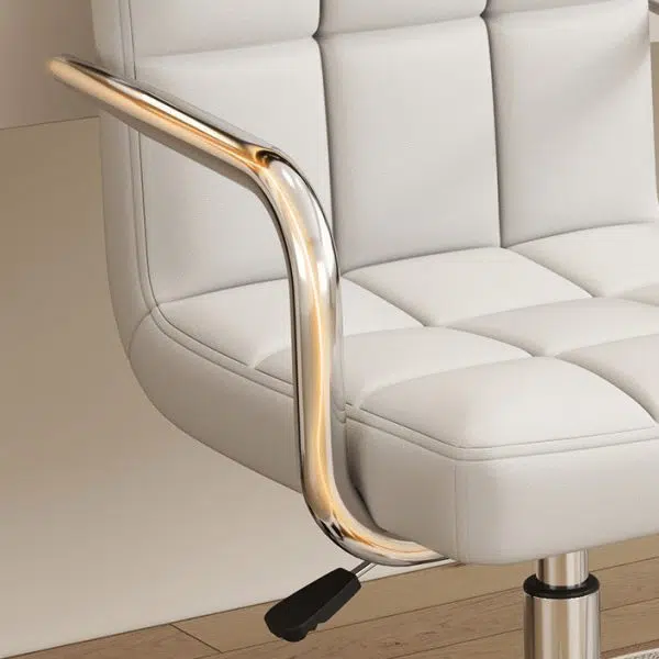 Modern Simplicity Leather Steel SGS Sponge Square Lattice Desk Chair Backrest Swivel Adjustable For Home Office - Image 9