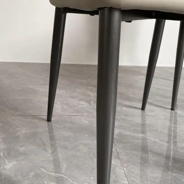 Contemporary Luxury Square Microfiber Leather Carbon Steel Dining Chair Backrest For Dining Room - Image 10