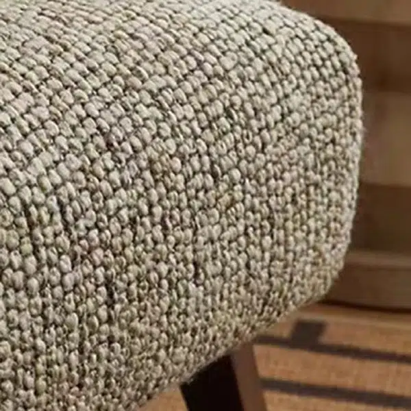 Contemporary Nordic Square Upholstered Cotton Linen Fabric Solid Wood Accent Chair Backrest Armrest For Living Room - Image 7