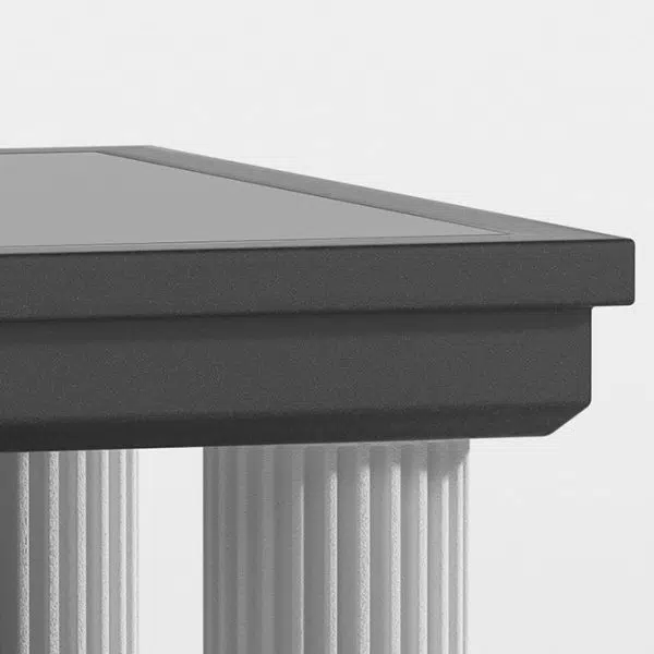 Contemporary Industrial Stainless Steel Square Column LED Waterproof Solar Post Lamp For Outdoor Patio - Image 8