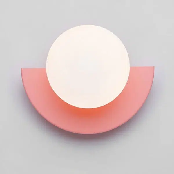 Modern Minimalist Glass Spherical Colorful Semicircle Design 1-Light Wall Sconce Lamp - Image 6