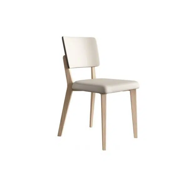 Contemporary Nordic Square Leather Solid Wood Frame Dining Chair Backrest For Dining Room - Image 17