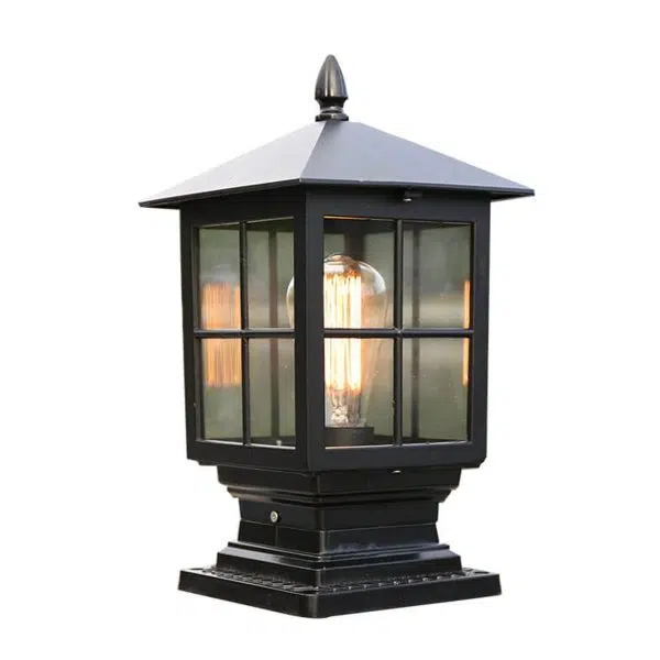European Outdoor Column Lantern Waterproof  Rustproof 1-Light Patio Light - Image 3