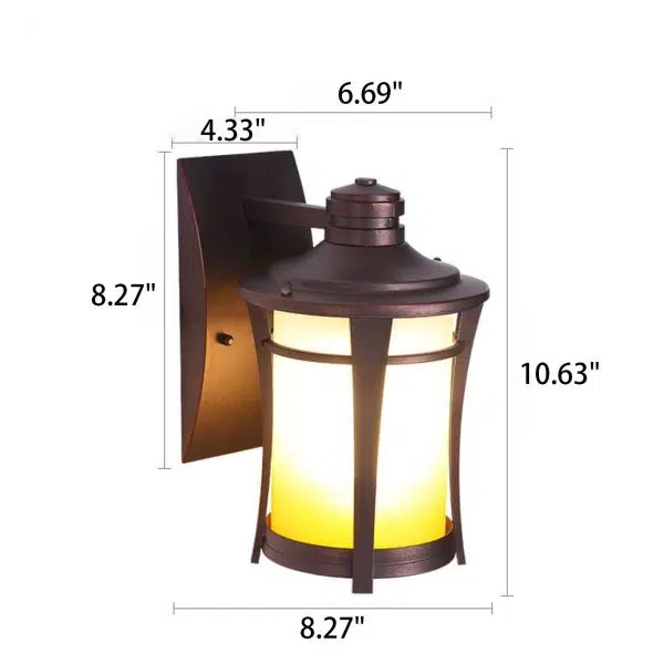 European Industrial Wrought Iron Outdoor Waterproof 1-Light Wall Sconce Lamp - Image 5