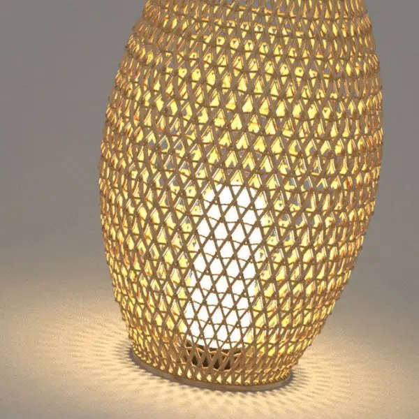 Outdoor Bamboo Weaving Portable Waterproof 1-Light Garden Landscape Light - Image 10