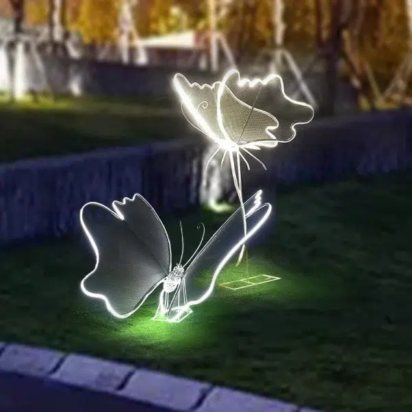 Modern Art Deco Waterproof Fiberglass Butterfly LED Landscape Lighting Outdoor Light For Garden - Image 16