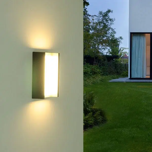 Minimalist Outdoor Square PC LED Patio Waterproof Wall Sconce Lamp - Image 13