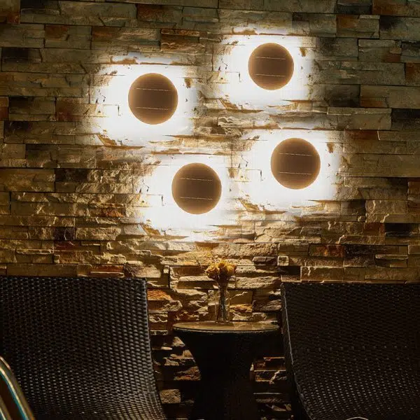 Minimalist Solar Waterproof  Round Disc Design LED Outdoor Wall Sconce Lamp - Image 13