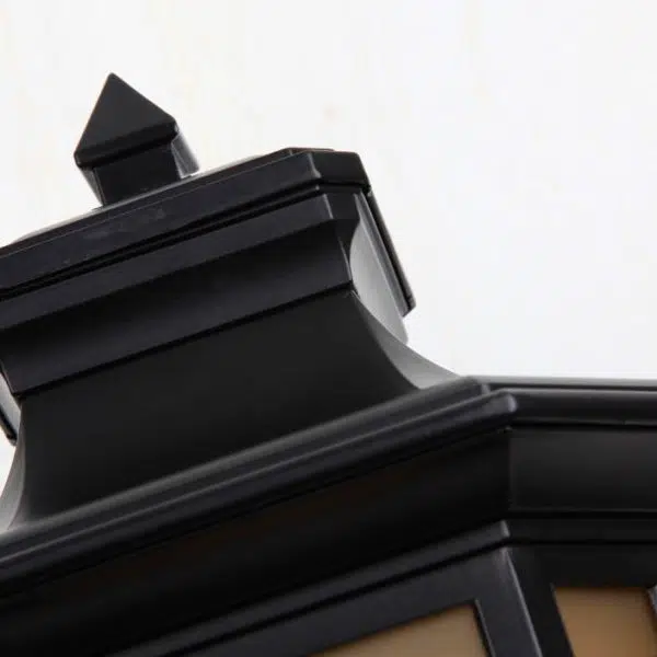 European Vintage Glass Aluminum Cage 1-Light Outdoor Waterproof Landscape Light - Image 11