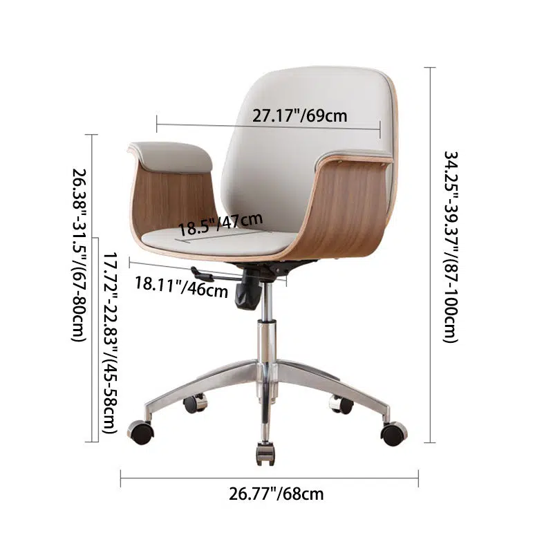 14-c238873a-db21-4f88-a2e0-c7694060108a.jpg Contemporary Luxury Microfiber Leather Wood Grain Height Adjustable Swivel Desk Chair Backrest Armrest For Home Office - Image 4