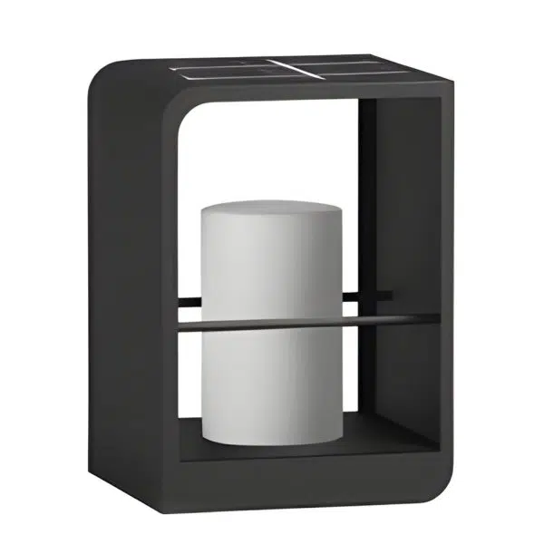 Rectangular Frame Waterproof Black Modern Solar Lights Outdoor Lanterns - Image 13