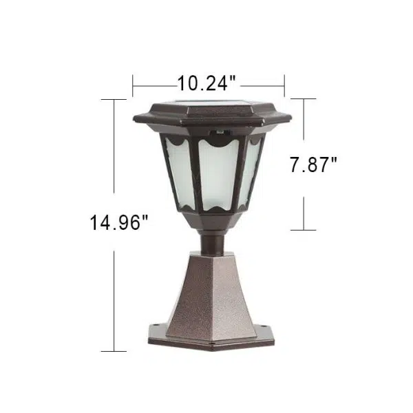 Solar Outdoor Hexagonal Post Head Light LED Garden Landscape Light - Image 5