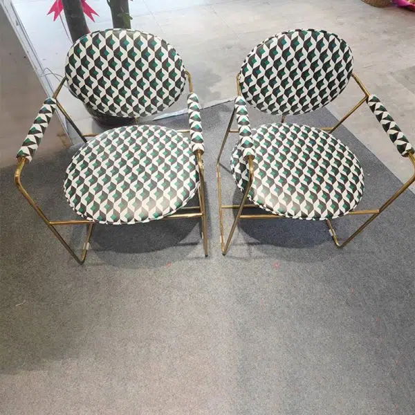 Contemporary Scandinavian Round Cushion Microfiber Leather Stainless Steel Dining Chair Backrest Armrest For Dining Room - Image 12