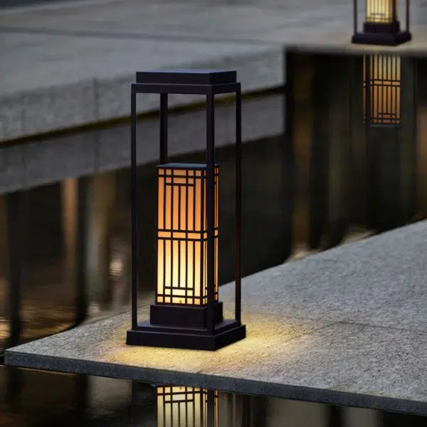 Modern Retro Stainless Steel Marble Solar LED  Waterproof Garden Lawn Outdoor Light - Image 9