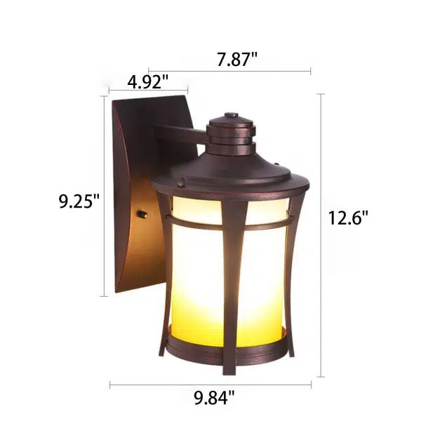 European Industrial Wrought Iron Outdoor Waterproof 1-Light Wall Sconce Lamp - Image 6