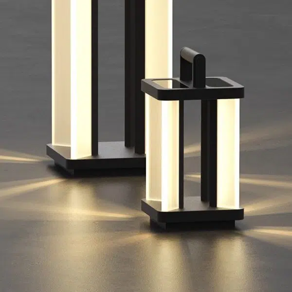 Modern Simplicity Waterproof PC Stainless Steel Acrylic Rectangular LED Landscape Lighting Outdoor Light For Garden - Image 12