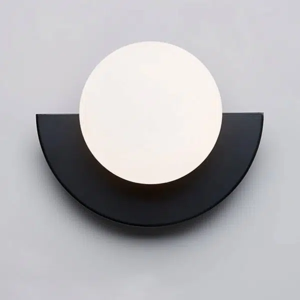 Modern Minimalist Glass Spherical Colorful Semicircle Design 1-Light Wall Sconce Lamp - Image 5