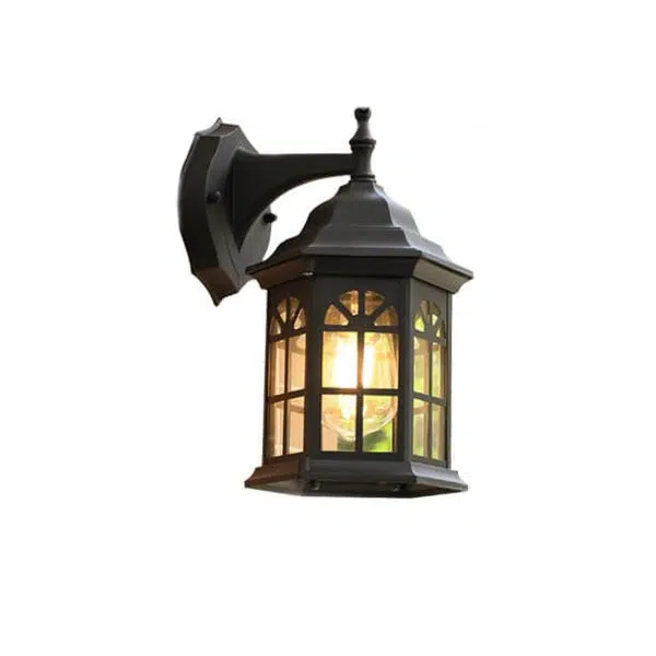 European Waterproof Retro Pavilion Design 1-Light Outdoor Wall Sconce Lamp - Image 2