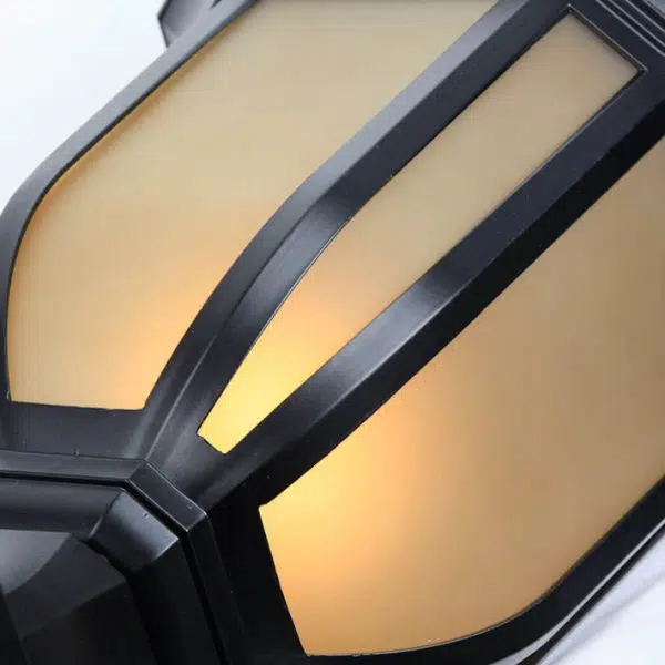 European Vintage Glass Aluminum Cage 1-Light Outdoor Waterproof Landscape Light - Image 12