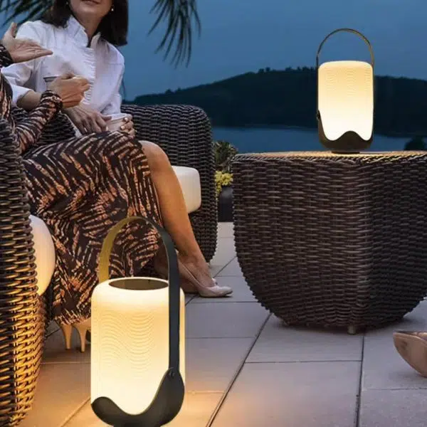 Modern Simplicity Solar Waterproof Iron Acrylic Cylinder Rechargeable LED Portable Landscape Lighting Outdoor Light For Garden - Image 12