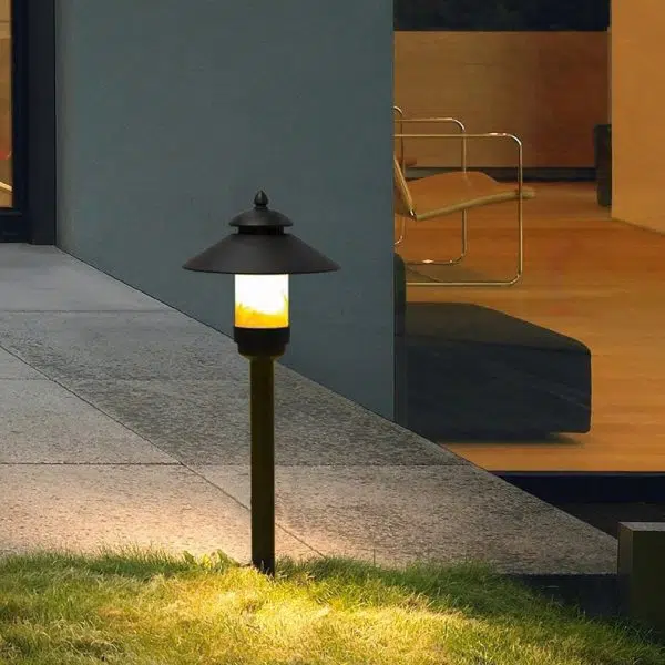 Modern Minimalist Umbrella Waterproof Aluminum Marble LED Outdoor Light For Garden - Image 2