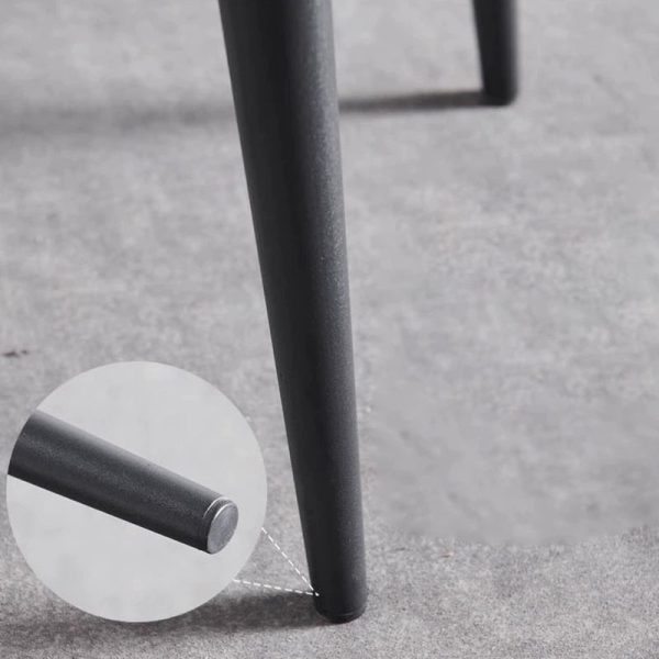 Contemporary Luxury Microfiber Leather Upholstered Dining Chair Backrest For Dining Room - Image 7