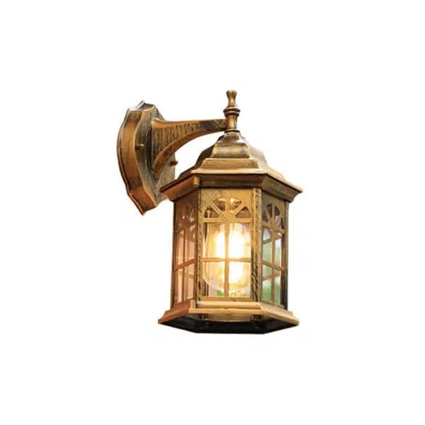 European Waterproof Retro Pavilion Design 1-Light Outdoor Wall Sconce Lamp - Image 3