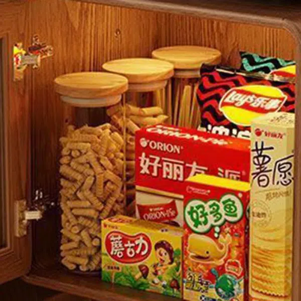 Contemporary Creative Square Rubberwood Glass Metal Nightstand 2-Cabinet For Bedroom - Image 18