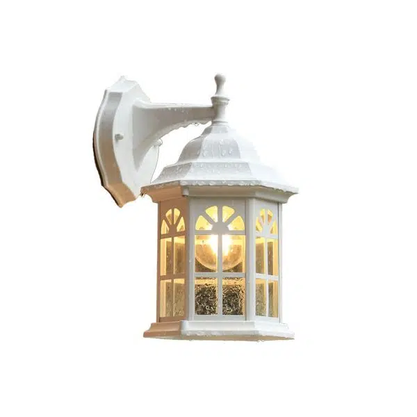 European Waterproof Retro Pavilion Design 1-Light Outdoor Wall Sconce Lamp - Image 4