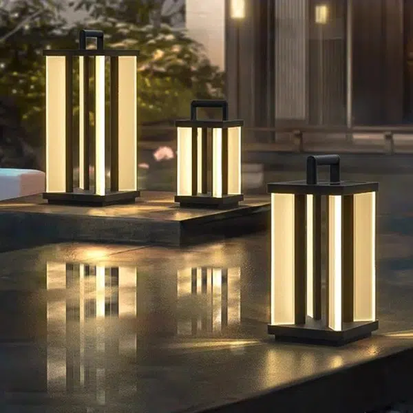 Modern Simplicity Waterproof PC Stainless Steel Acrylic Rectangular LED Landscape Lighting Outdoor Light For Garden - Image 15