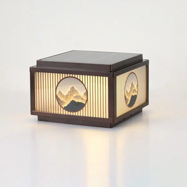 Modern Minimalist Solar Waterproof Square Aluminum Glass LED Post Head Light For Garden - Image 33