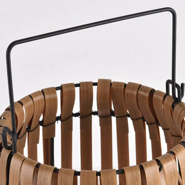 Contemporary Creative Waterproof Solar Cylinder Woven Rattan Iron LED Landscape Lighting Outdoor Light For Garden - Image 9