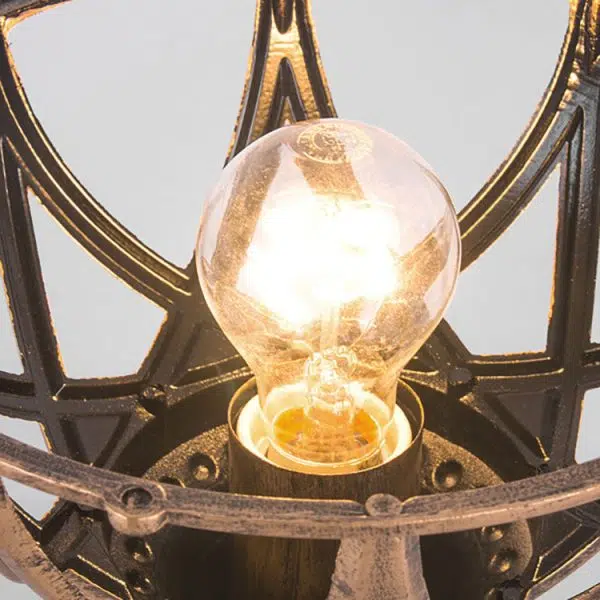 Traditional Colonial Globe Glass Aluminum 1-Light Outdoor Light For Garden - Image 9