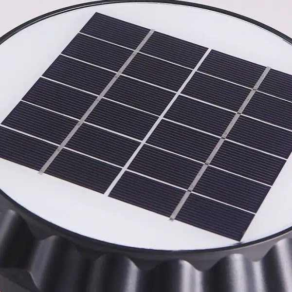 Modern Black Solar Die-Cast Aluminum Glass Outdoor Patio Waterproof Column Head Light - Image 15