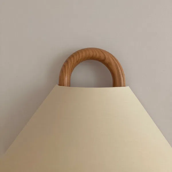 Modern Original Solid Wood Pleated Semi-Circle 1-Light Wall Sconce Lamp - Image 10