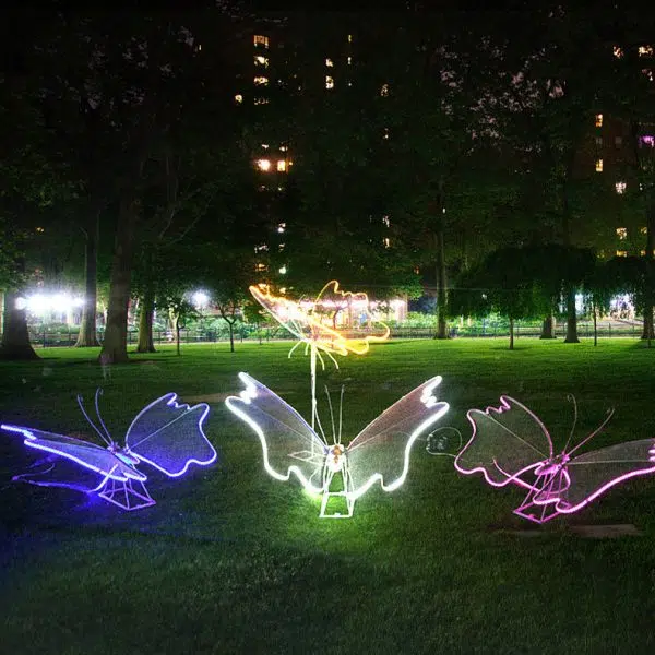 Modern Art Deco Waterproof Fiberglass Butterfly LED Landscape Lighting Outdoor Light For Garden - Image 5